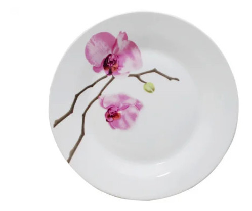 Тарілка супова SNT Орхідея рожева 3082-154 20 см фото №1