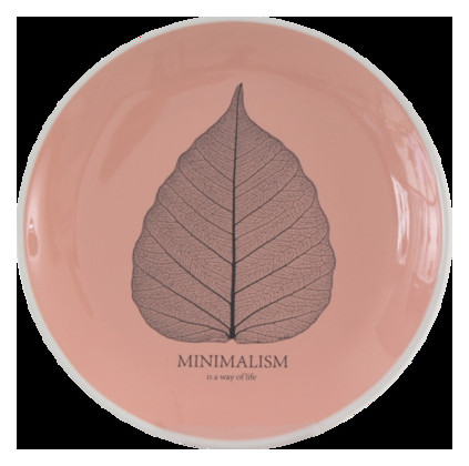 Тарілка десертна Limited Edition Minimalism HTK-008 17.5 см Рожева фото №1