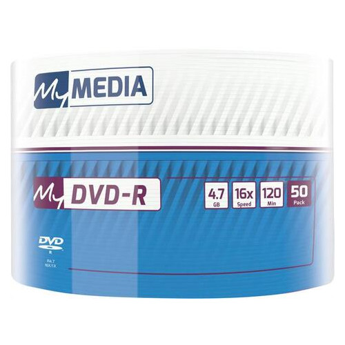 Комп'ютерні диски DVD R MyMedia (69200) 4.7GB 16x Matt Silver Wrap 50шт фото №2