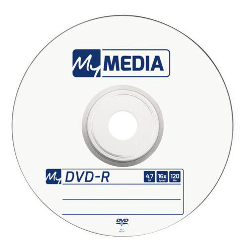 Комп'ютерні диски DVD R MyMedia (69200) 4.7GB 16x Matt Silver Wrap 50шт фото №3