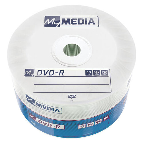 Комп'ютерні диски DVD R MyMedia (69200) 4.7GB 16x Matt Silver Wrap 50шт фото №1