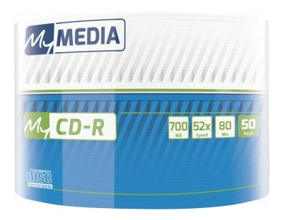 Комп'ютерні диски CD-R MyMedia (69206) 700MB 52x Wrap 50шт Full Printable без шпинделя фото №1