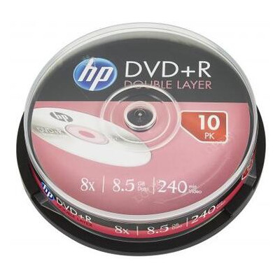 Диск DVD HP DVD R 8.5GB 8X DL 10шт Spindle (69309/DRE00060-3) фото №1
