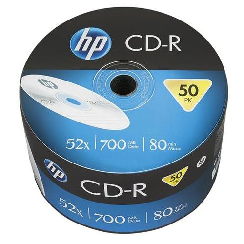 CD-R HP (69300/CRE00070-3) 700MB 52x, без шпинделя, 50 шт фото №1