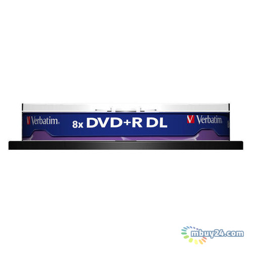 Диски Verbatim DVD R 8,5GB 8x Cake Box 10шт Dual Layer (43666) фото №2