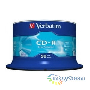 Диски Verbatim CD-R 700MB 52x Spindle Packaging 50шт (43351) фото №1