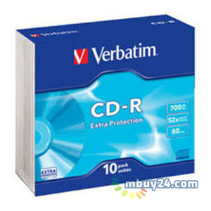 Диски Verbatim CD-R 700MB 52x Jewel Case 10шт (80Min Music Life Plus) (43365) фото №1