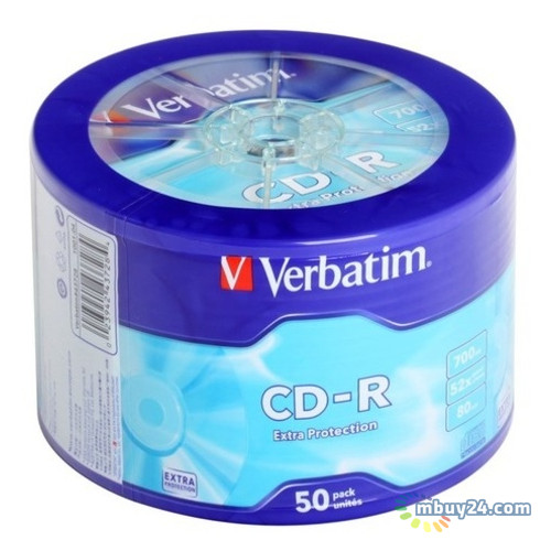 Диски Verbatim CD-R 700MB 52x Bulk 50шт (Extra Protection) (43787) фото №1