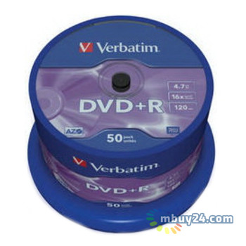 Диски Verbatim DVD R 4,7GB 16x Spindle Packaging 50шт (43550) фото №1