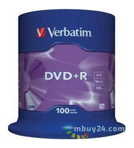 Диски Verbatim DVD R 4.7GB 16x Spindle Packaging 100шт (43551) фото №1