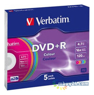 Диски Acme DVD R, 5 pk Color Slim Case 16x, 4.7GB (43556) фото №1