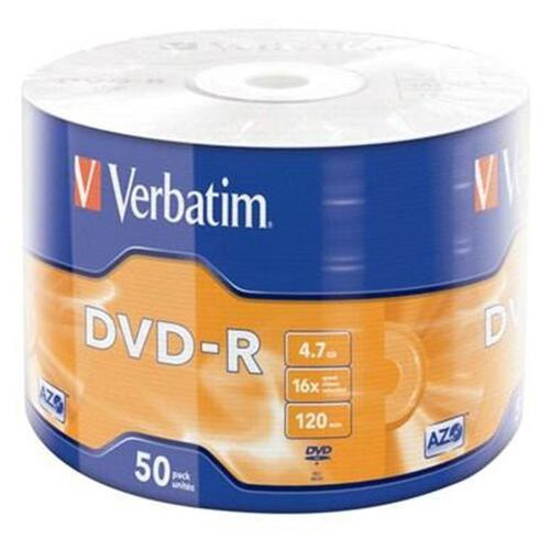 Диски DVD-R Verbatim (43788) 4.7GB 16x Wrap, 50 шт фото №1
