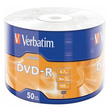 Диск DVD-R VERBATIM 4.7Gb 16х DATA LIFE Tape Wrap 50 pcs  фото №1
