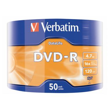Диск DVD-R VERBATIM 4.7Gb 16х DATA LIFE Tape Wrap 50 pcs  фото №2