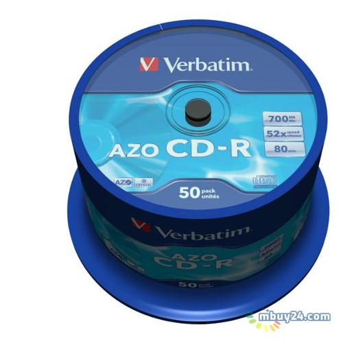 Диски Verbatim CD-R 700Mb 52x Cake 50 Cryst (43343) фото №2