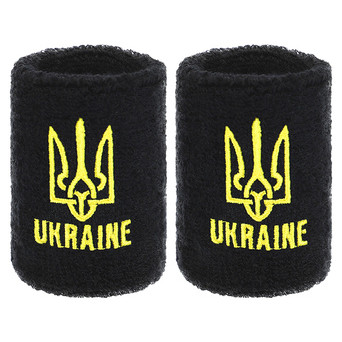 Напульсник спортивний махровий FDSO Ukraine BC-9282 Чорний (35508020) фото №2
