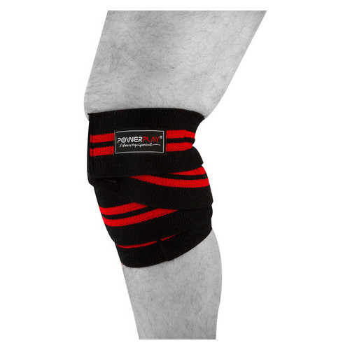Бінти для колін PowerPlay 2509 чорно-червоний (FO83PP_2509_Black/Red) фото №3