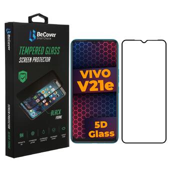 Захисне скло BeCover для Vivo V21E Black (707246) фото №1