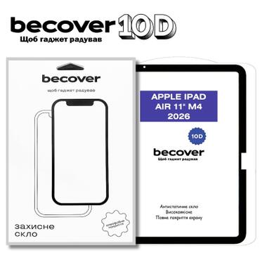 Стекло защитное BeCover 10D Apple iPad Air 11 M4 2026 Black (715169) фото №1