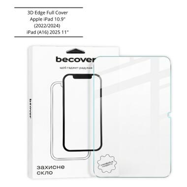 Стекло защитное BeCover 3D Edge Full Cover Apple iPad 10.9 (2022/2024) / iPad (A16) 2025 11 (714773) фото №1