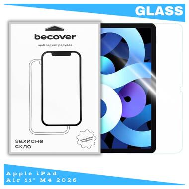 Стекло защитное BeCover Apple iPad Air 11 M4 2026 (715168) фото №1