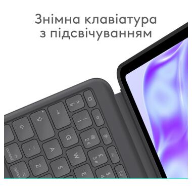 Чехол для планшета Logitech Combo Touch for iPad Pro 11-inch (M4) GRAPHITE - US (L920-012831) фото №7