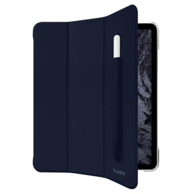 Чохол-книжка LAUT HUEX Smart Case для iPad 10.9 (2022) і Pencil з прозорого полікарбонату і преміальної PU шкіри, темно синій (L_IPD22_HP_NV) фото №2