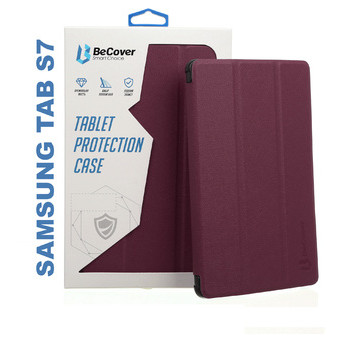 Чохол-книжка BeCover Smart Case для Samsung Galaxy Tab S7 (SM-T875) Red Wine (705224) фото №2