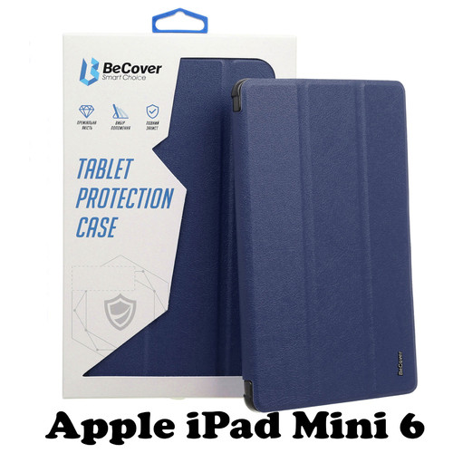 Силіконовий чохол-книжка BeCover для Apple iPad Mini 6 Deep Blue (707520) фото №11