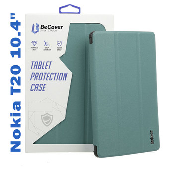 Чохол-книжка BeCover Smart Case для Nokia T20 10.4 Dark Green (708043) фото №2