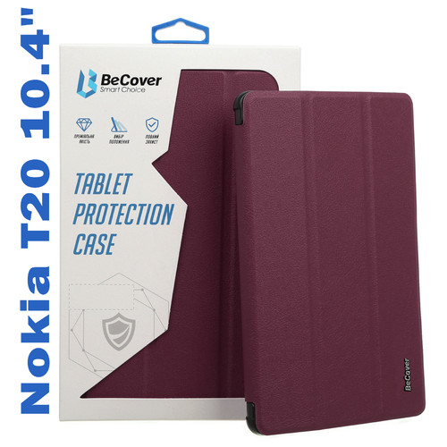 Чохол-книжка BeCover Smart Case для Nokia T20 10.4 Red Wine (708046) фото №5