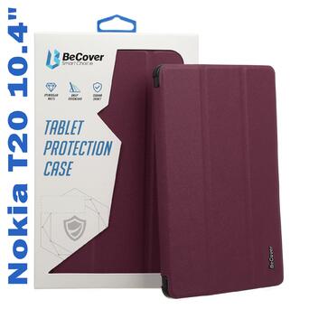 Чохол-книжка BeCover Smart Case для Nokia T20 10.4 Red Wine (708046) фото №9
