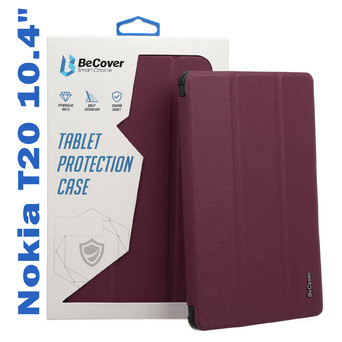 Чохол-книжка BeCover Smart Case для Nokia T20 10.4 Red Wine (708046) фото №2