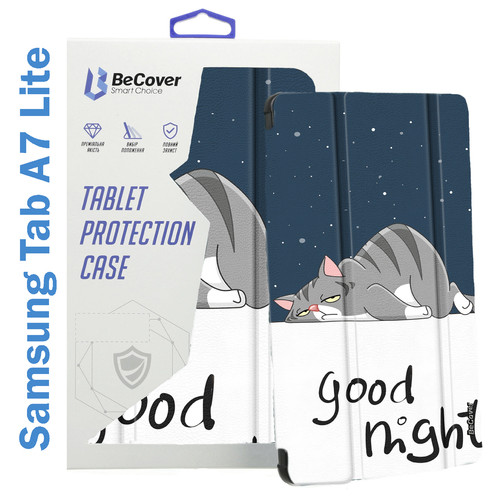 Чохол-книжка BeCover Smart Case для Samsung Galaxy Tab A7 Lite SM-T220 / SM-T225 Good Night (708323) фото №4