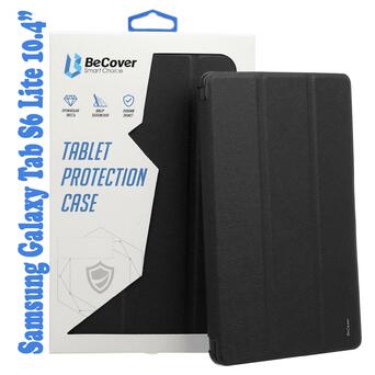 Чохол-книжка Soft Edge BeCover з кріпленням Apple Pencil Samsung Galaxy Tab S6 Lite 10.4 P610/P613/P615/P619 Black (708351) фото №1