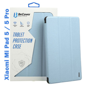 Чохол-книжка Soft Edge BeCover з кріпленням Apple Pencil для Xiaomi Mi Pad 5/5 Pro Light Blue (708365) фото №4