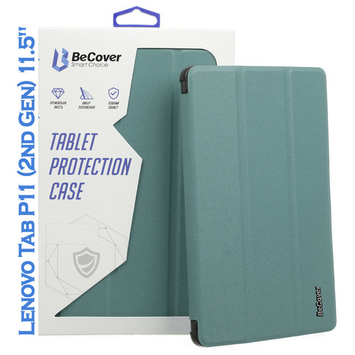 Чохол-книжка BeCover Smart Case Lenovo Tab P11 (2nd Gen) (TB-350FU/TB-350XU) 11.5 Dark Green (708679) фото №2