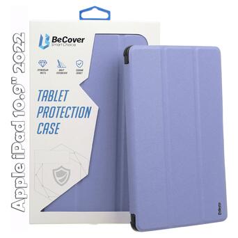 Чохол-книжка Soft Edge BeCover з кріпленням Apple Pencil для Apple iPad 10.9 2022 Purple (709239) фото №1