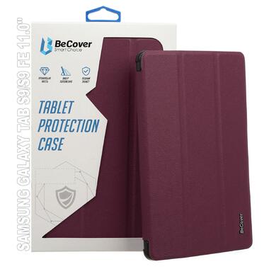 Чохол-книжка BeCover Smart Case Samsung Galaxy Tab S9 (SM-X710/SM-X716)/S9 FE (SM-X510/SM-X516B) 11.0 Red Wine (709893) фото №1