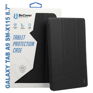 Чохол-книжка BeCover Soft Edge з кріпленням стілусу Samsung Galaxy Tab A9 SM-X115 8.7 Black (710355) фото №1