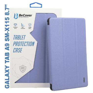 Чохол-книжка BeCover Soft Edge з кріпленням стілусу Samsung Galaxy Tab A9 SM-X115 8.7 Purple (710360) фото №1
