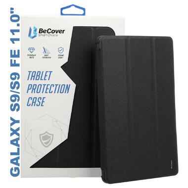 Чохол-книжка BeCover Soft Edge з кріпленням стілусу Samsung Galaxy Tab S9 (SM-X710/SM-X716)/S9 FE (SM-X510/SM-X516B) 11.0 Black (710438) фото №1