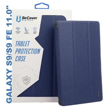 Чохол-книжка BeCover Soft Edge з кріпленням стілусу Samsung Galaxy Tab S9 (SM-X710/SM-X716)/S9 FE (SM-X510/SM-X516B) 11.0 Deep Blue (710439) фото №1