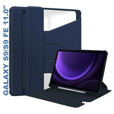 Чохол BeCover 360° Rotatable Samsung Galaxy Tab S9 (SM-X710/SM-X716)/S9 FE (SM-X510/SM-X516B) 11.0 Deep Blue (710433) фото №1