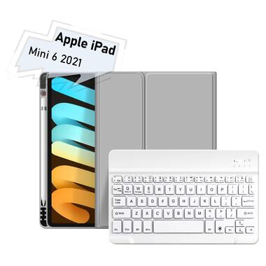 Чехол-книжка с беспроводной клавиатурой BeCover Apple iPad Mini 6 2021 Gray (712988) фото №1