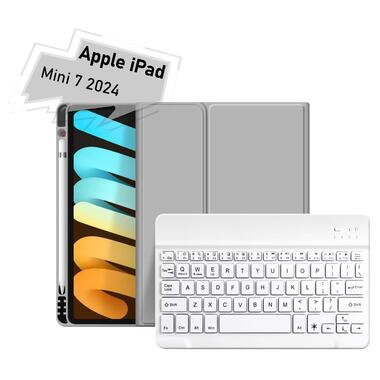 Чехол-книжка с беспроводной клавиатурой BeCover Apple iPad Mini 7 2024 Gray (712994) фото №1