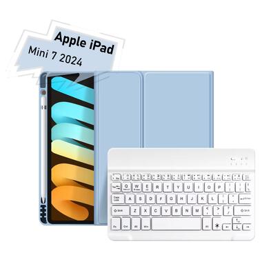 Чехол-книжка с беспроводной клавиатурой BeCover Apple iPad Mini 7 2024 Light Blue (712995) фото №1