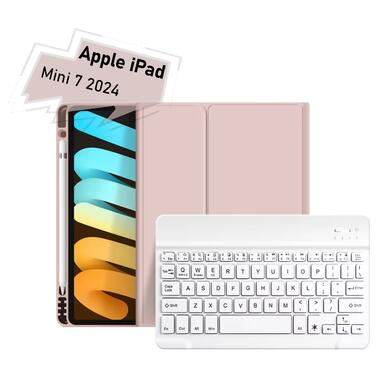 Чехол-книжка с беспроводной клавиатурой BeCover Apple iPad Mini 7 2024 Pink (712996) фото №1