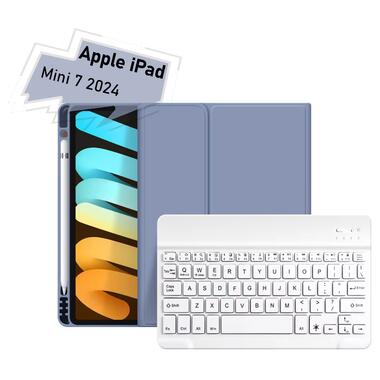 Чехол-книжка с беспроводной клавиатурой BeCover Apple iPad Mini 7 2024 Purple (712997) фото №1