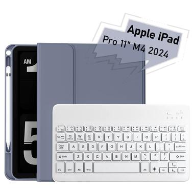 Чехол-книжка с беспроводной клавиатурой BeCover Apple iPad Pro 11 M4 2024 Purple (713002) фото №1